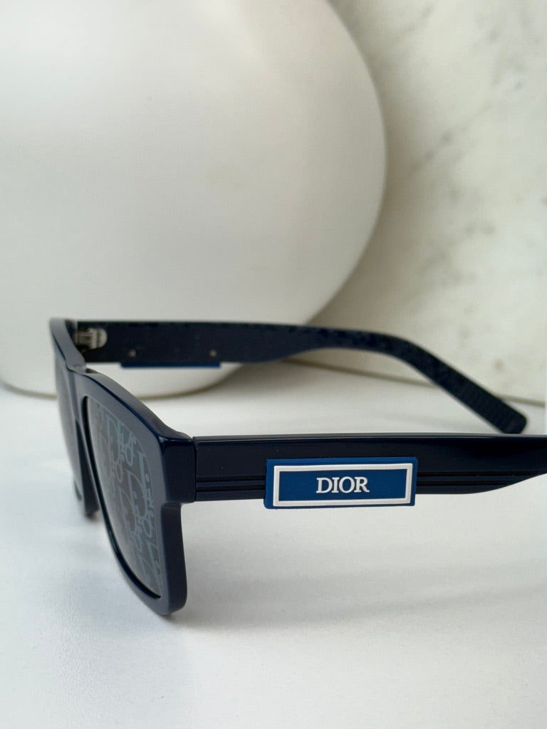 Dior B23 S4I Sunglasses in Blue Monogram Mirror
