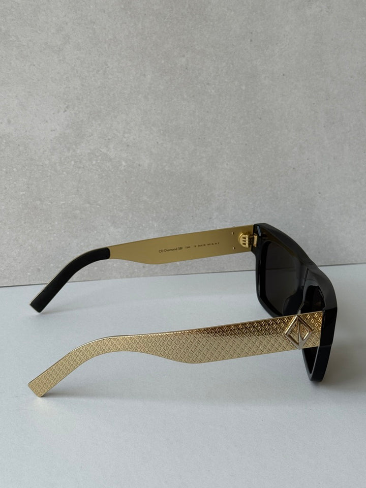 Dior CDDiamond S8I Sunglasses in Black Gold