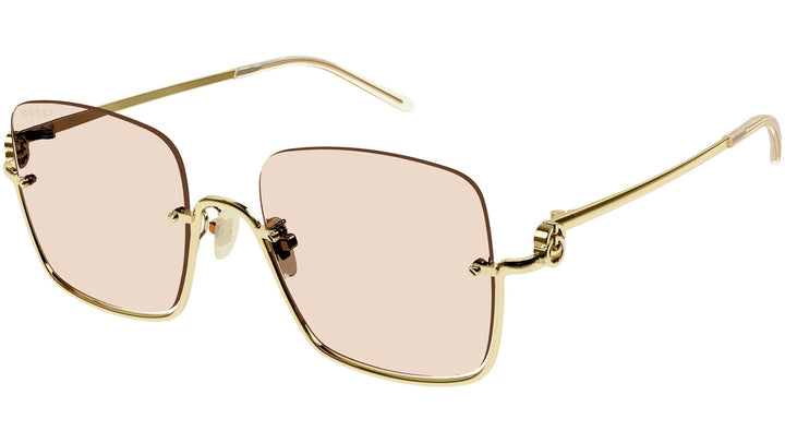 Gafas de sol cuadradas sin montura en dorado Gucci GG1279S