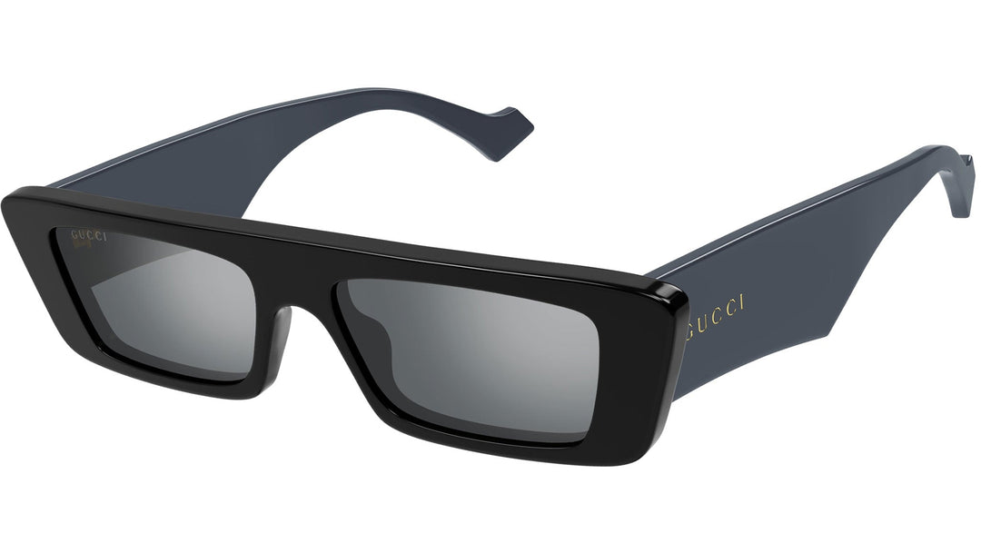 Gucci GG1331S Gafas de sol delgadas en negro y plateado