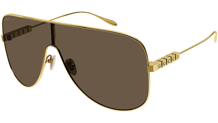 Gucci GG1436S Gafas de sol con máscara de lentes marrones
