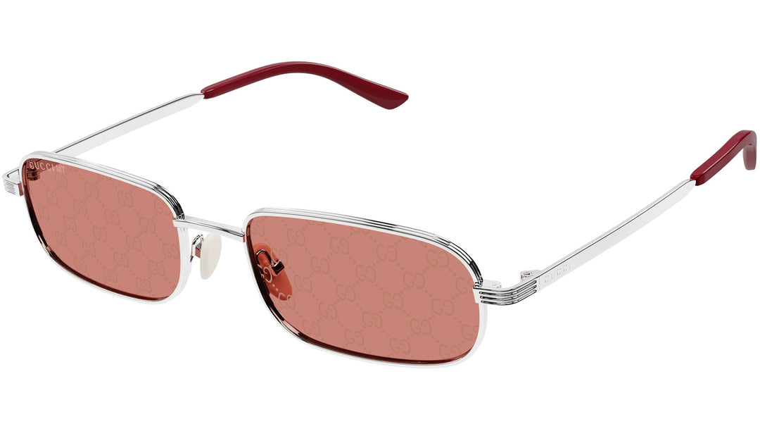 Gucci GG1457S Red Logo Lens Metal Sunglasses
