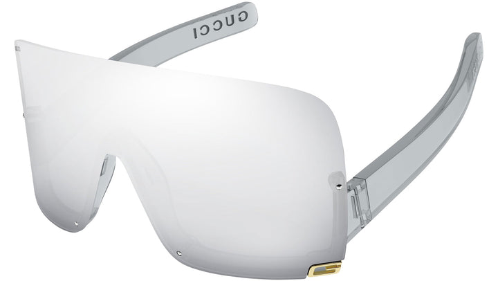 Gucci GG1631S Silver Mirror Shield Sunglasses