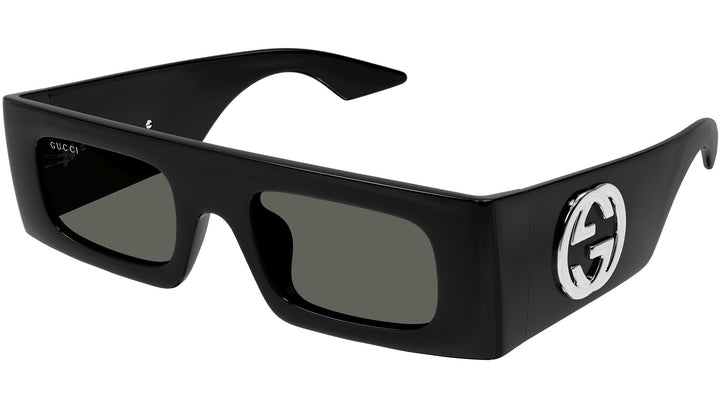 Gucci GG1646S Thick Rim Rectangle Sunglasses in Black