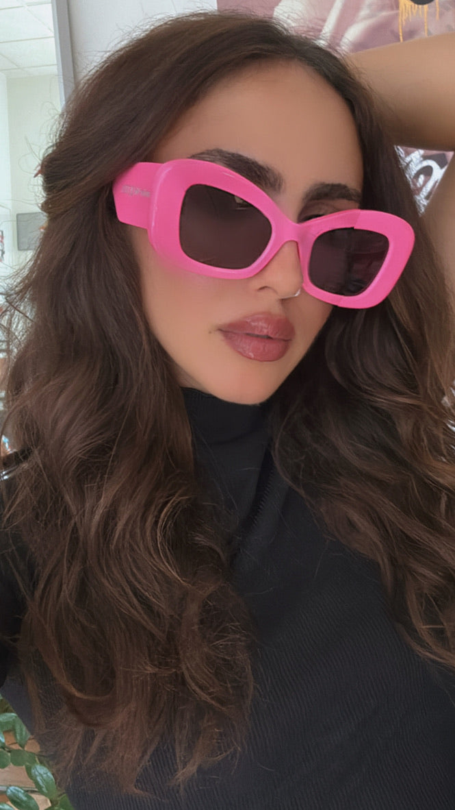 Alexander McQueen AM0434S Pink Cat Eye Sunglasses