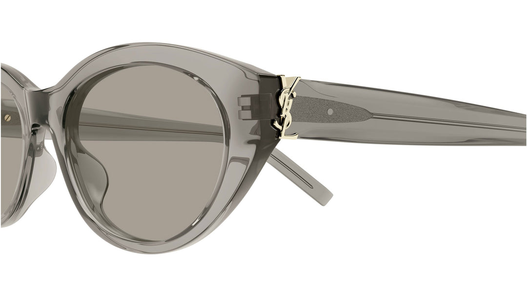Saint Laurent SLM95/F Gafas de sol estilo ojo de gato con montura gruesa en oro negro