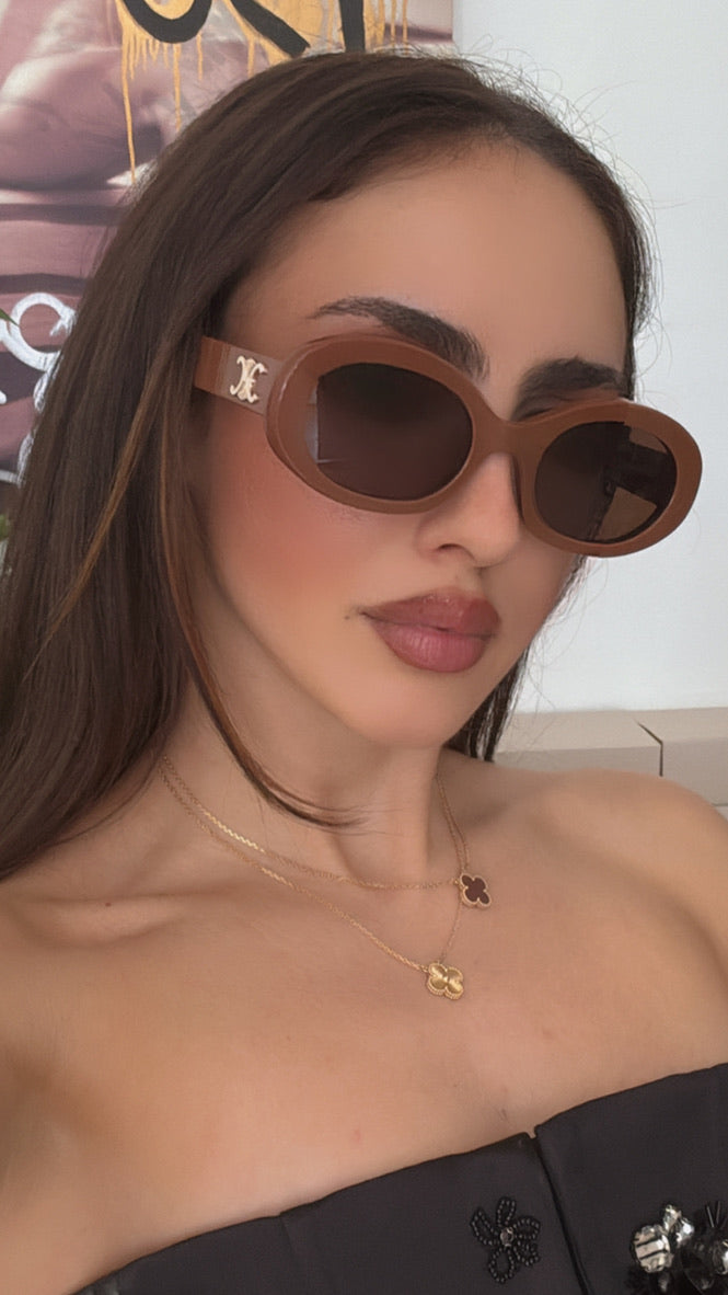 Celine CL40194U Triomphe Brown Sunglasses