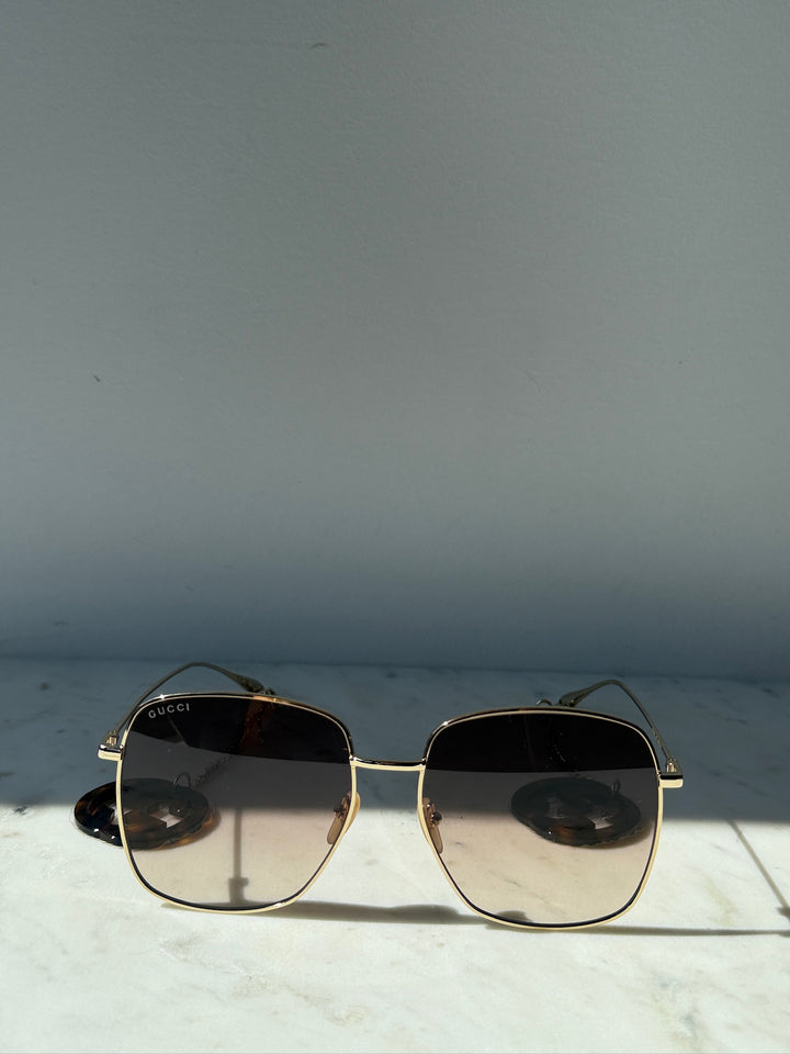 Gucci GG1031S Earring Oversized Square Sunglasses