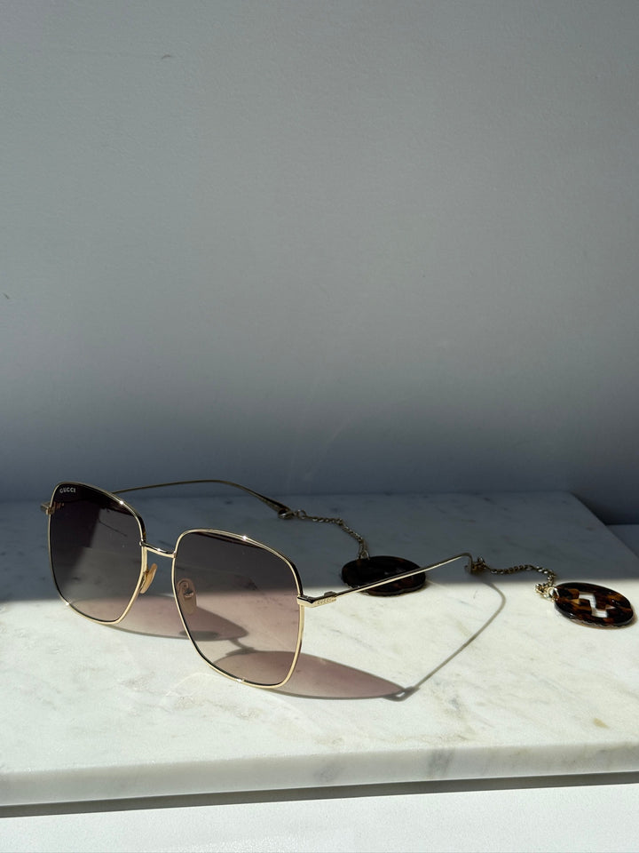 Gucci GG1031S Earring Oversized Square Sunglasses