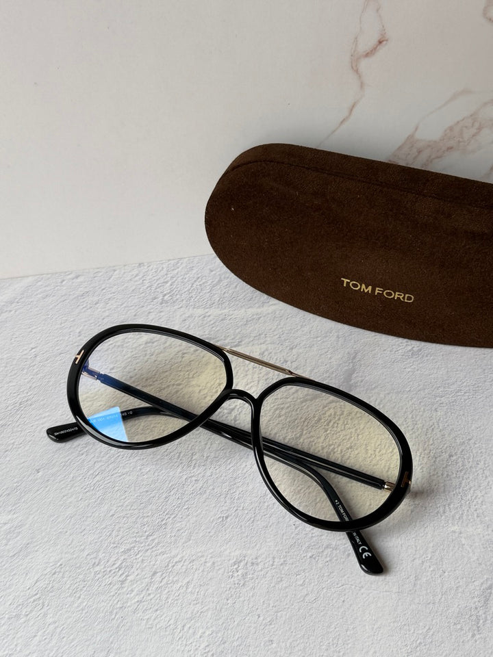 Tom Ford FT5838-B Black Aviator Bluelight Frames