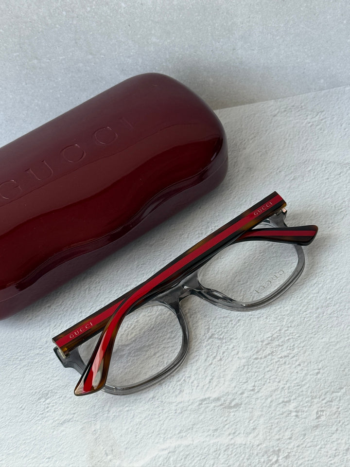 Gucci GG0004O Square Eyeglasses Frames in Grey