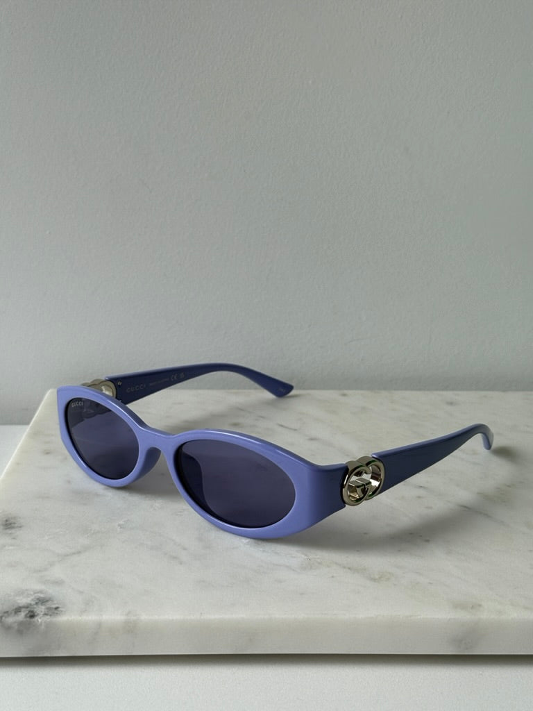 Gucci GG1662SA Oval Sunglasses in Lilac Purple