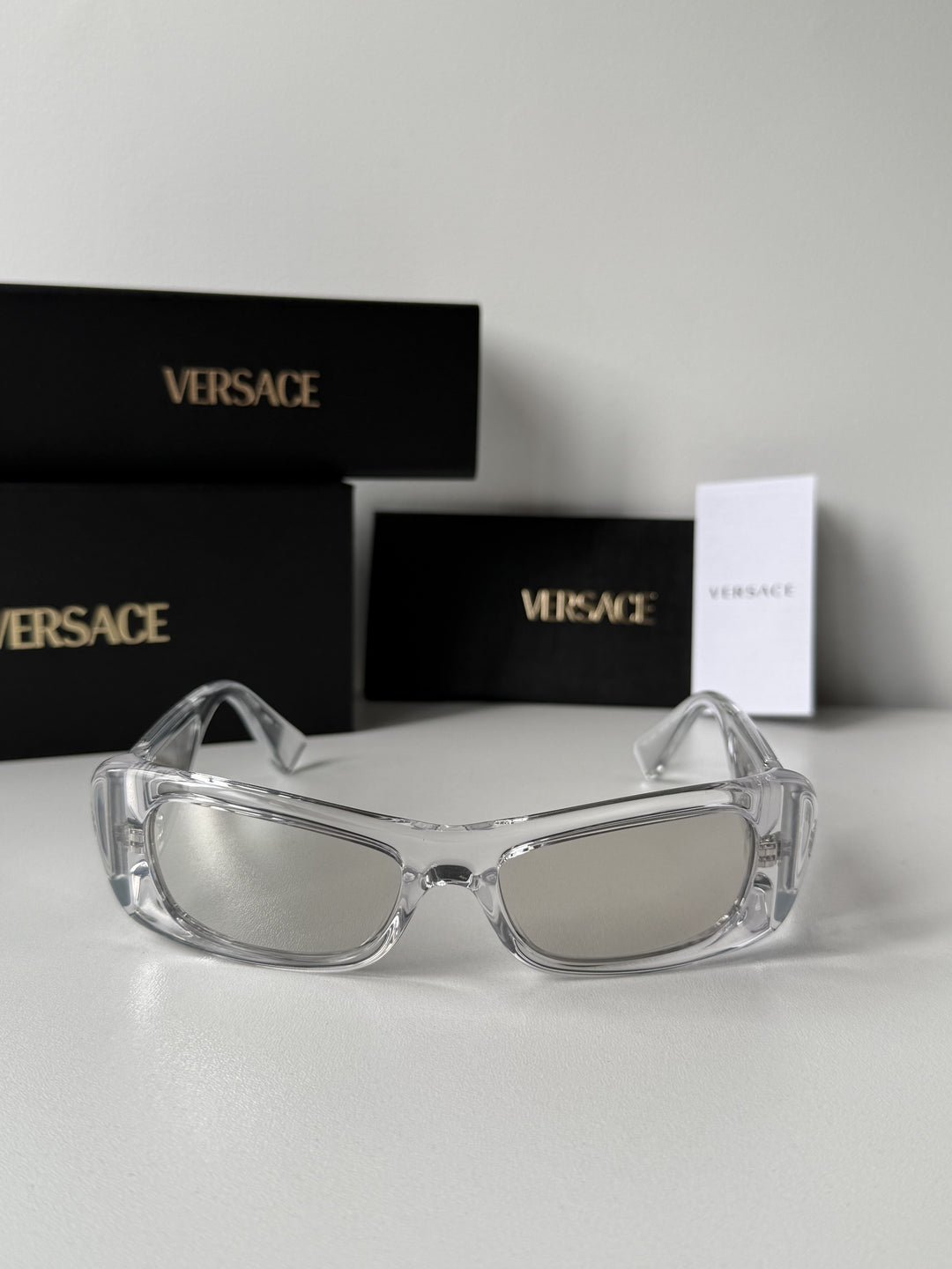 Versace VE4481 Cat Eye Sunglasses in Clear