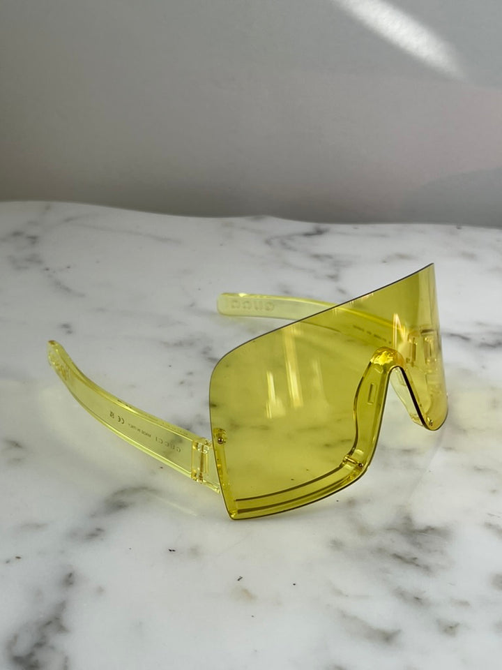 Gucci GG1631S Yellow Shield Sunglasses
