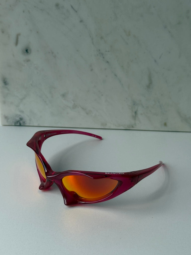Balenciaga BB0352S Sunglasses in Red Mirror