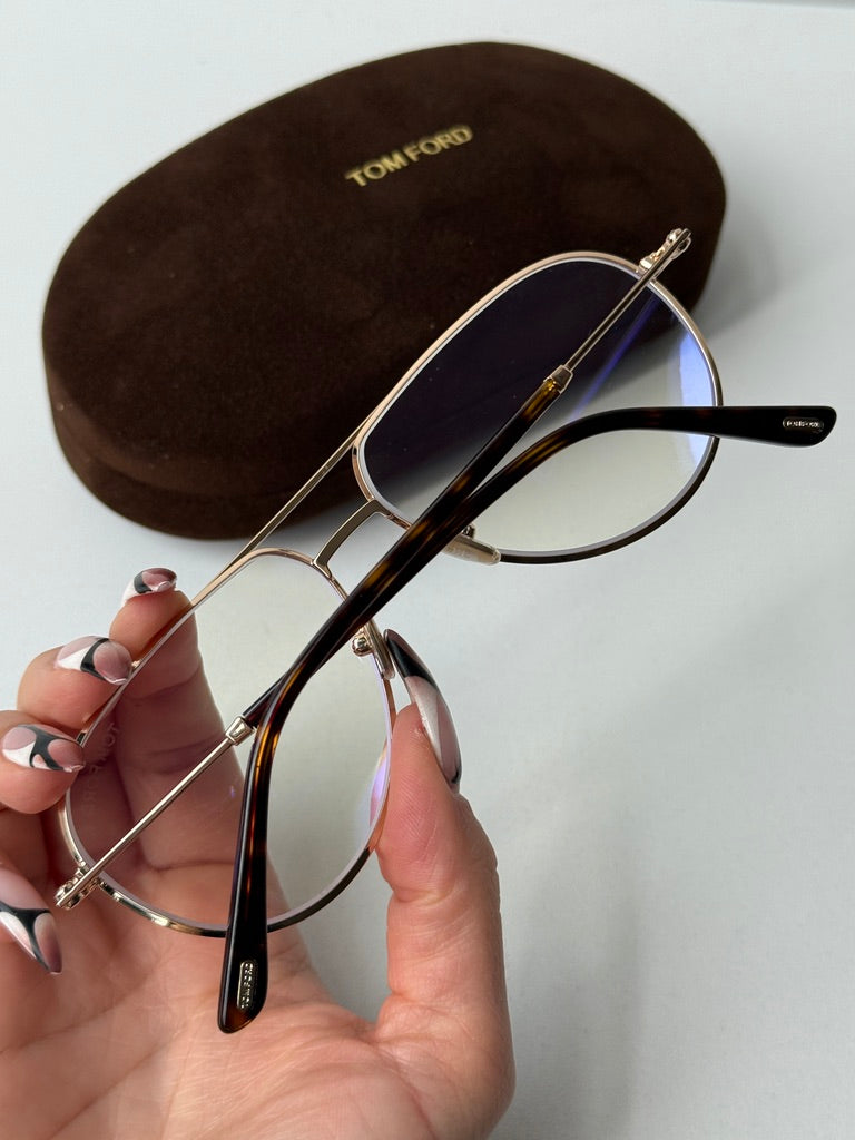 Tom Ford FT5829-B Gold Pilot Bluelight Frames