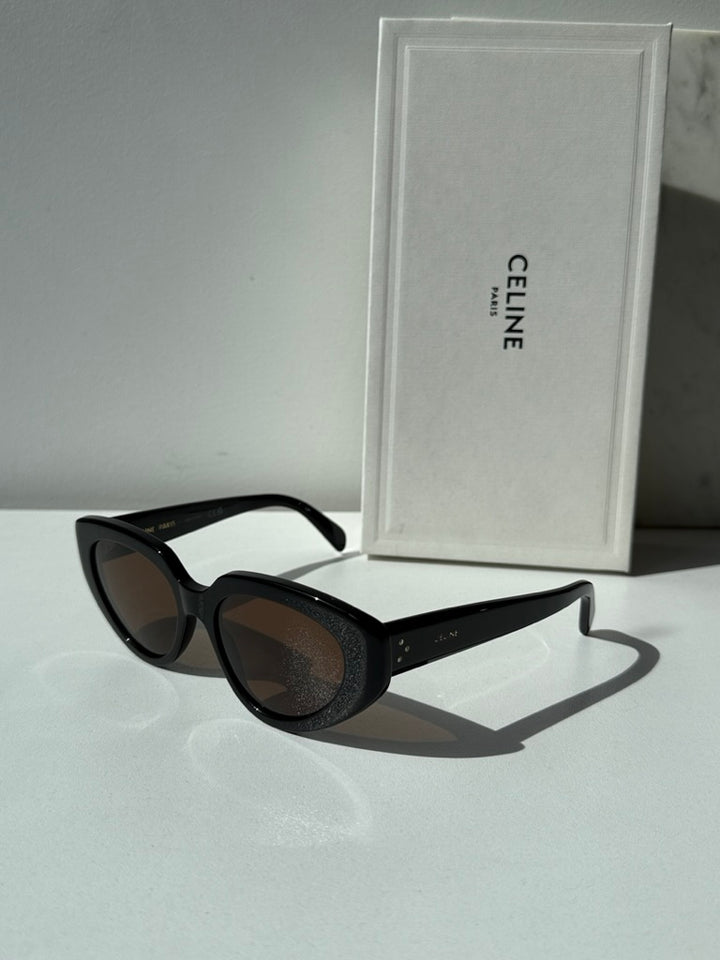 Celine CL40286I Black 3 Dots Cat Eye Sunglasses