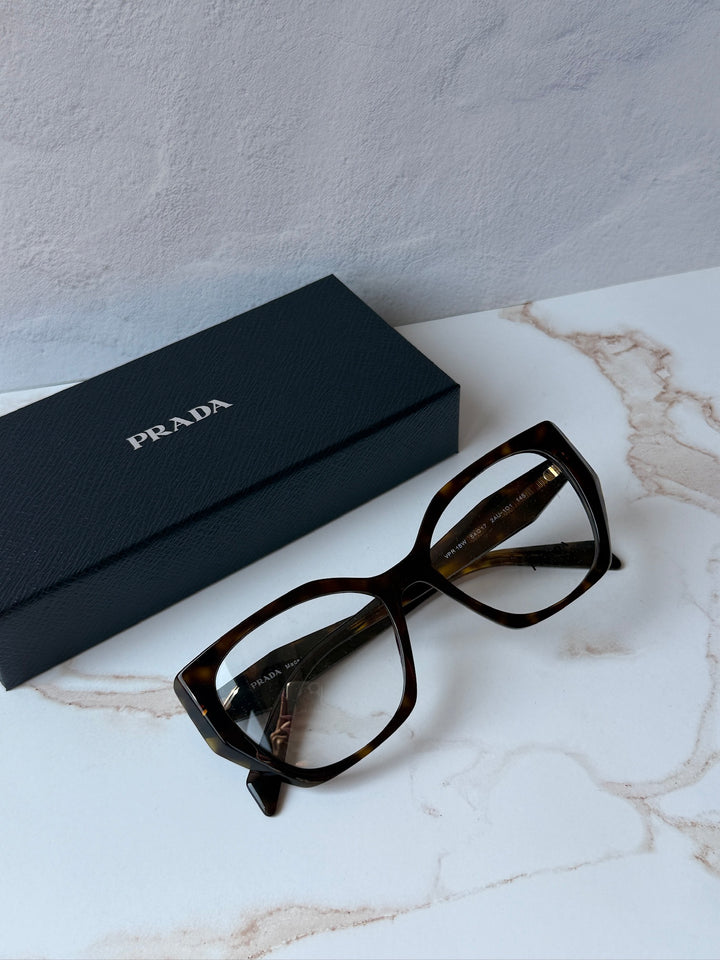 Prada PR18WV Cat Eye Oversized Frames in Brown