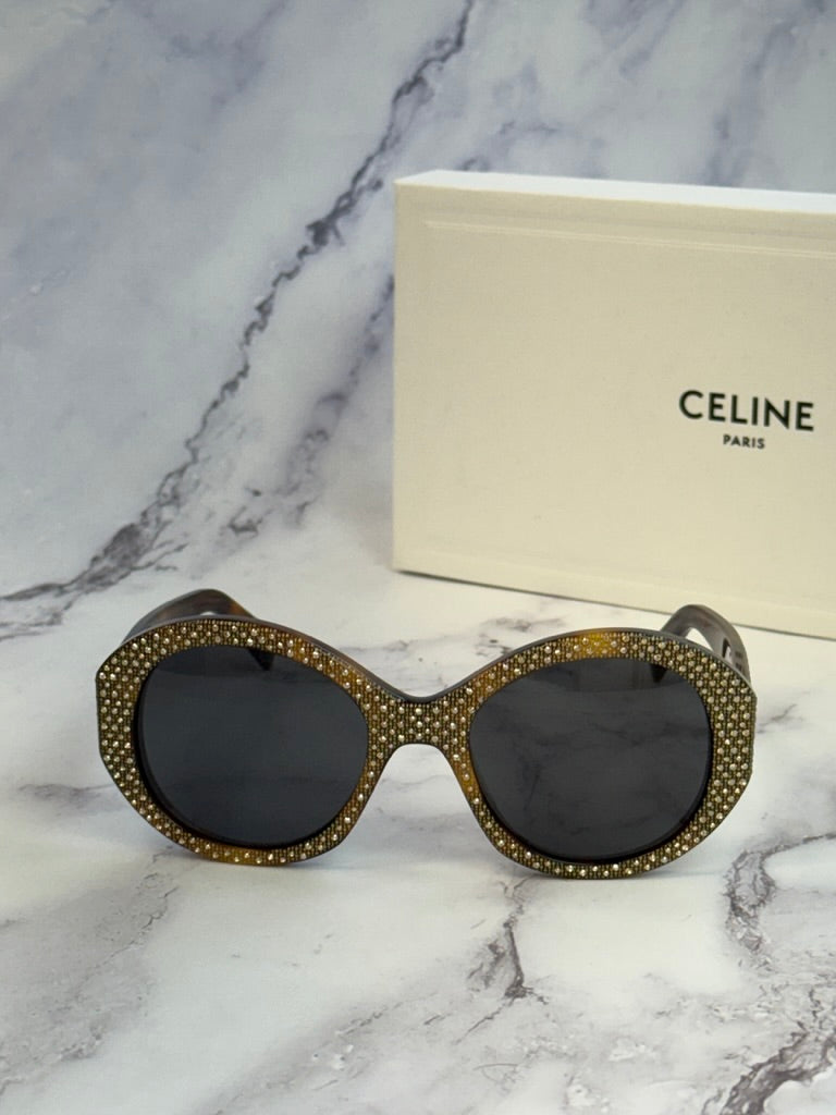 Celine CL4240IS Havana Brown Crystal Sunglasses