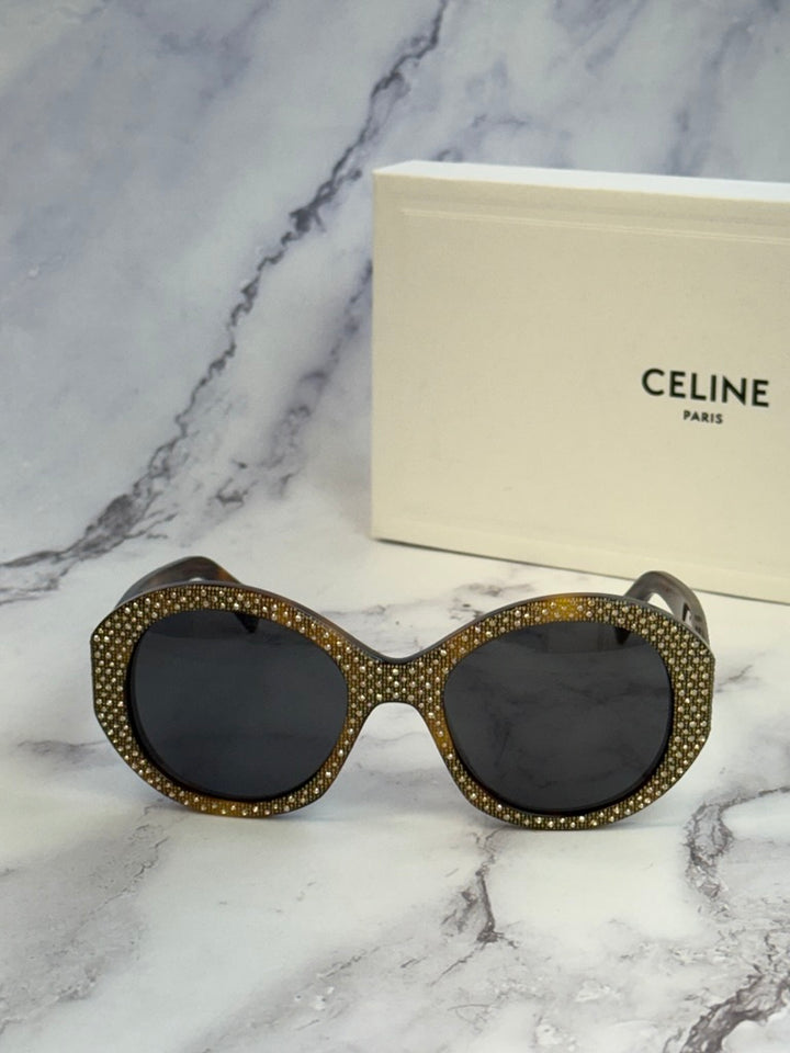 Celine CL4240IS Havana Brown Crystal Sunglasses