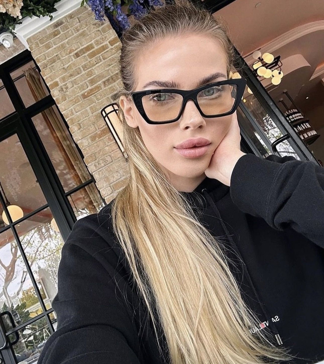 Saint Laurent SL276 Mica Cat Eye Sunglasses in Black Yellow