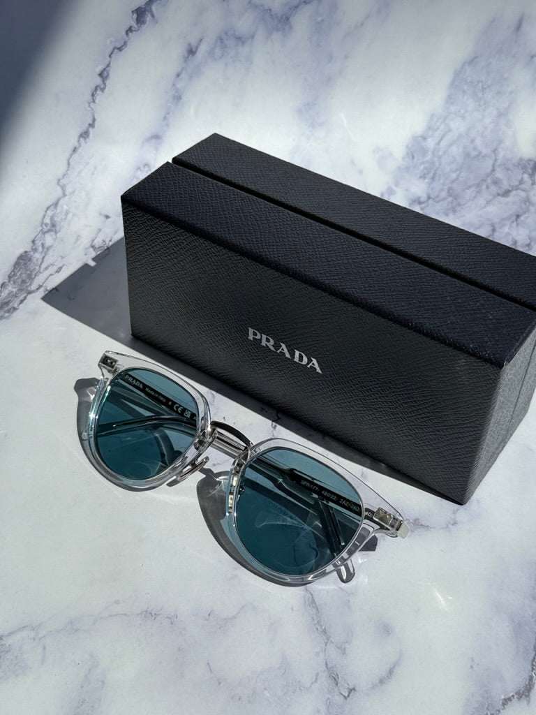 Prada PR17YS Sunglasses in Polarized Clear – Designer Daydream
