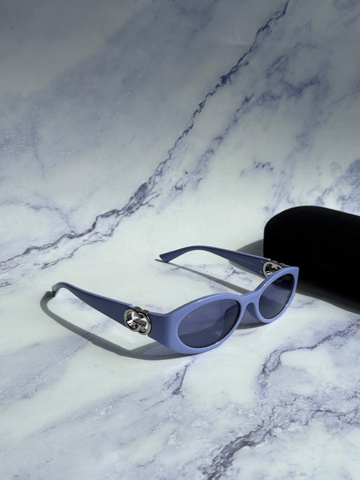 Gucci GG1662SA Oval Sunglasses in Lilac Purple