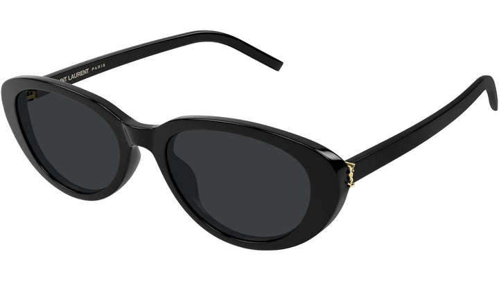 Saint Laurent SLM95/F Gafas de sol estilo ojo de gato con montura gruesa en oro negro