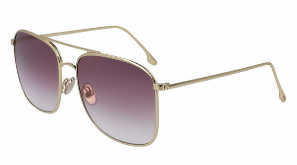 Victoria Beckham VB202S Gold Pink Squared Aviators