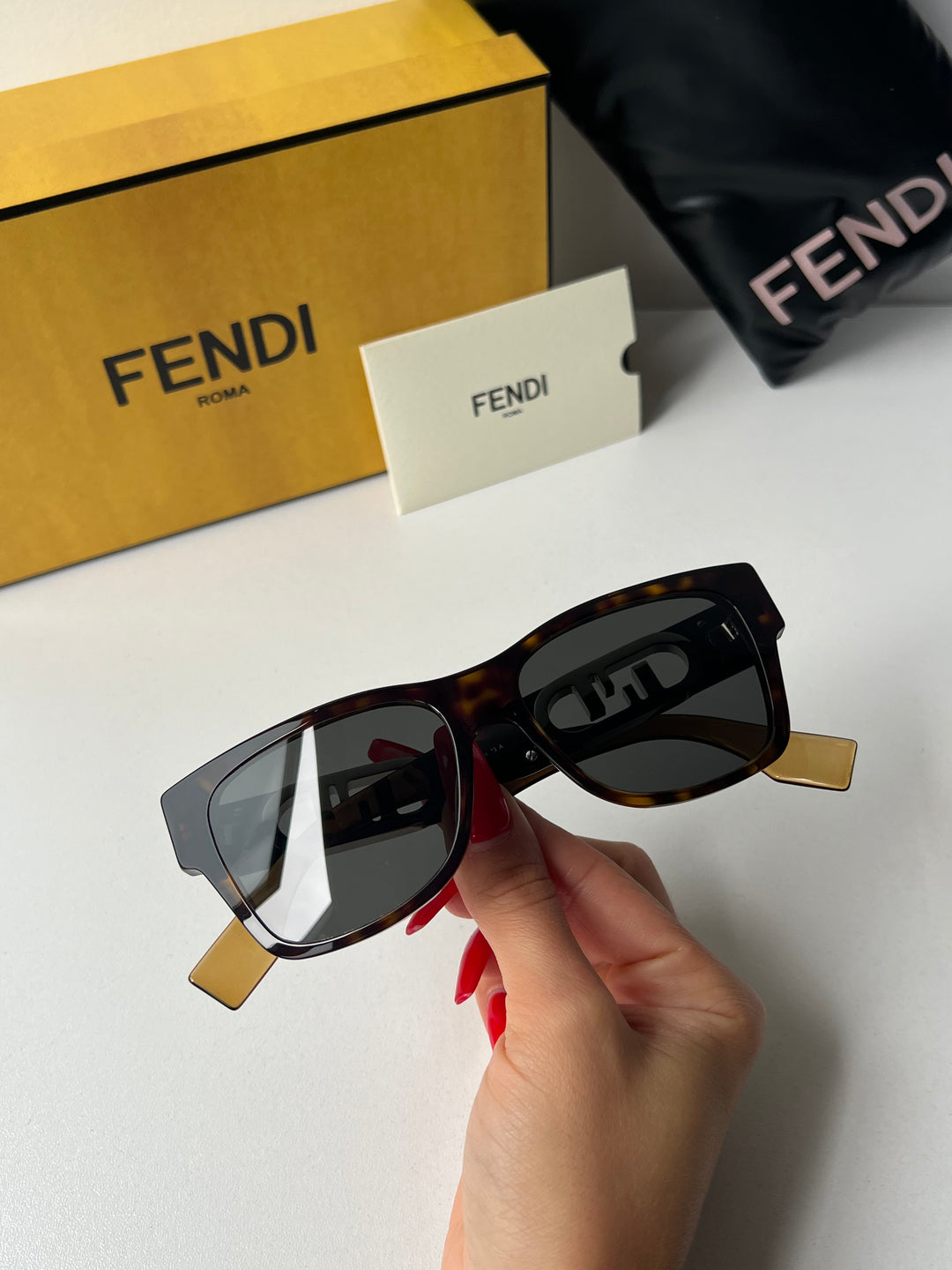 Fendi FE40081I Crystal Logo Sunglasses