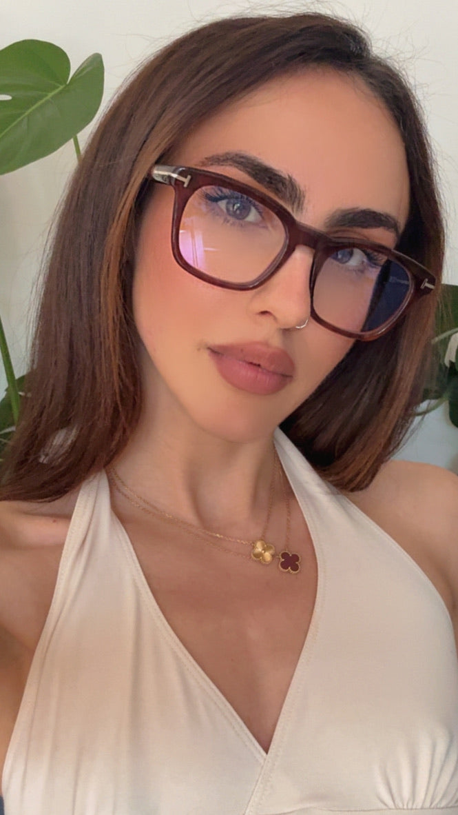 Tom Ford FT5870-B Havana Brown Bluelight Frames