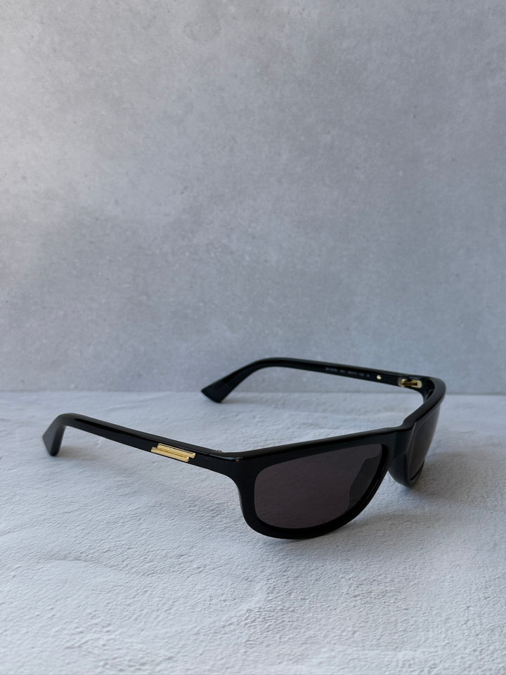 Bottega Veneta BV1327S Wrap Sunglasses in Black