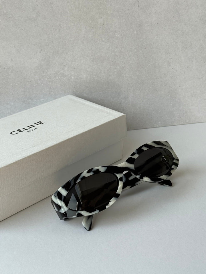 Celine CL40288I Monochroms Animal Print Cat Eye Sunglasses