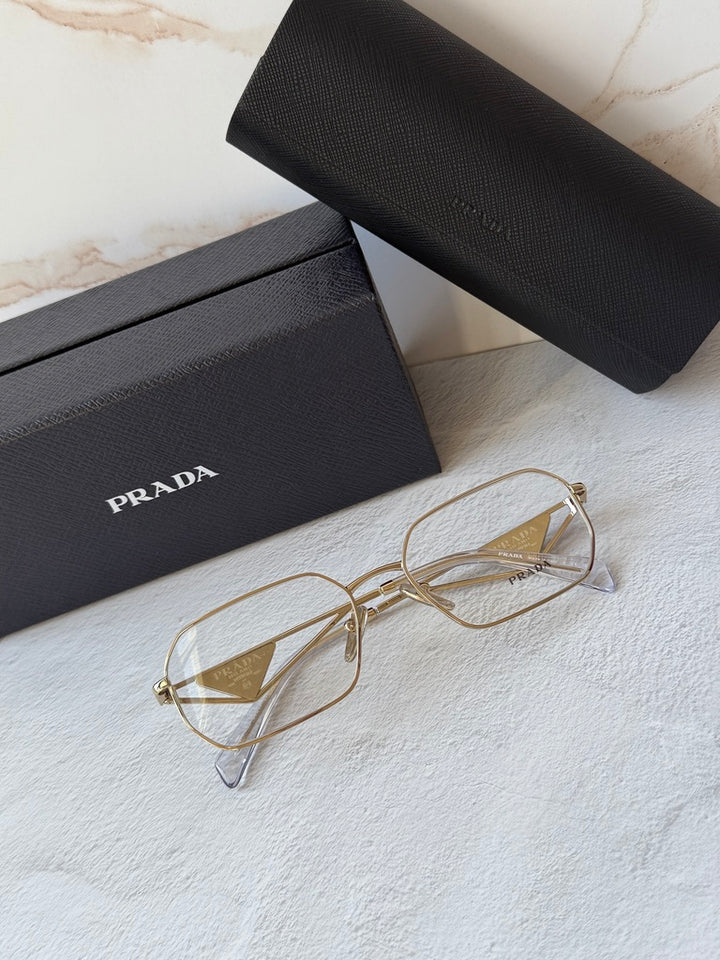 Prada PR A53V Eyeglasses Frames in Gold