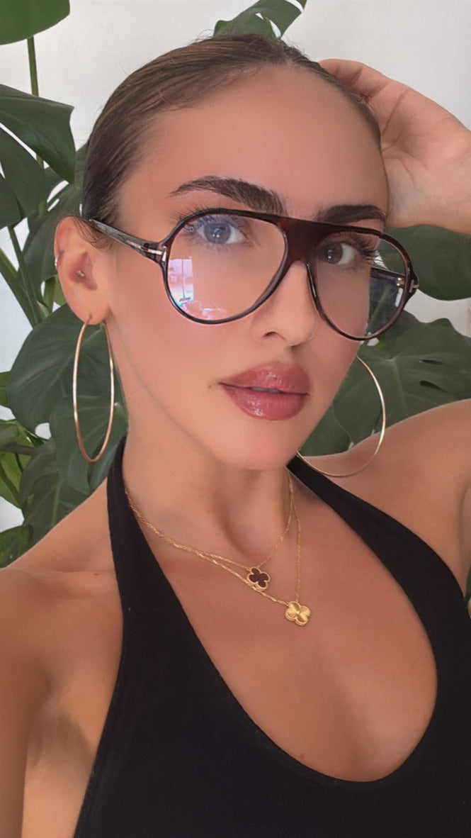 Tom Ford FT5012-B Brown Oversized Bluelight Frames