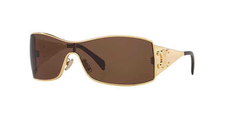 Celine CL40283U Triomphe Metal Gold Shield Sunglasses