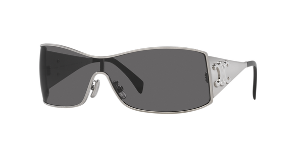 Celine CL40283U Triomphe Metal Silver Shield Sunglasses