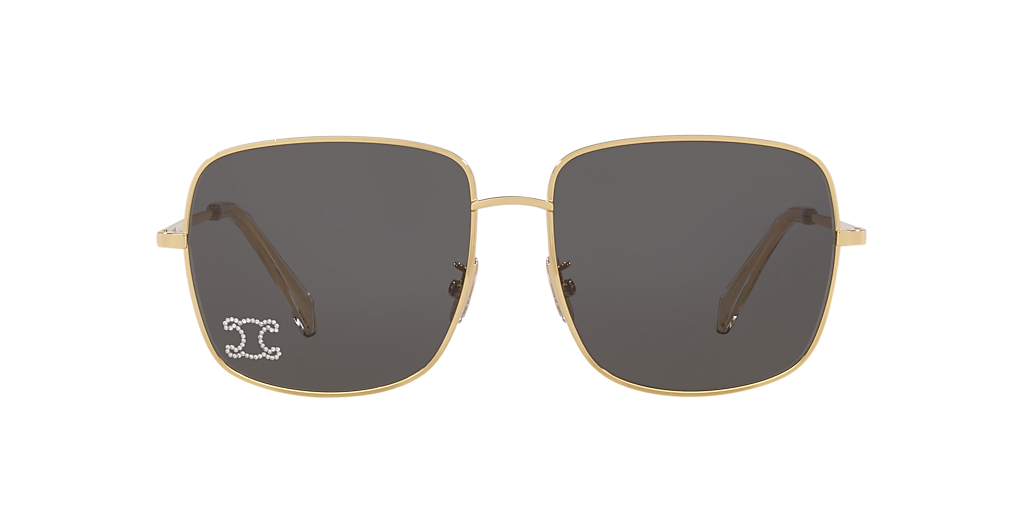 Celine CL40284U Triomphe Metal Rhinestone Gold Sunglasses