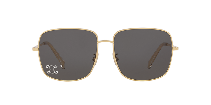 Celine CL40284U Triomphe Metal Rhinestone Gold Sunglasses