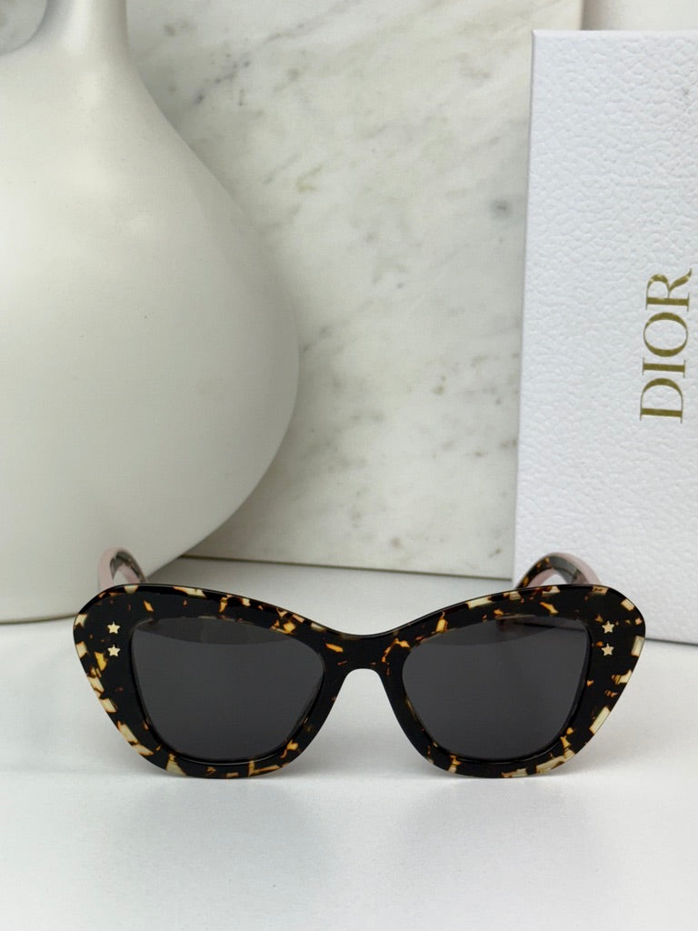 Dior Pacific B3U Cat Eye Sunglasses in Havana Brown Pink