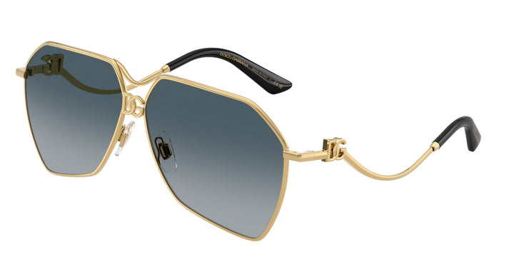 Dolce &amp; Gabbana DG2298B Gafas de sol con escudo negro cristalino 