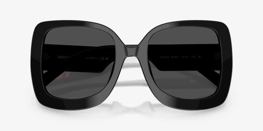 Dolce &amp; Gabbana DG2298B Gafas de sol con escudo negro cristalino 