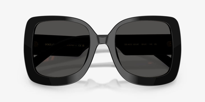 Dolce &amp; Gabbana DG2298B Gafas de sol con escudo negro cristalino 