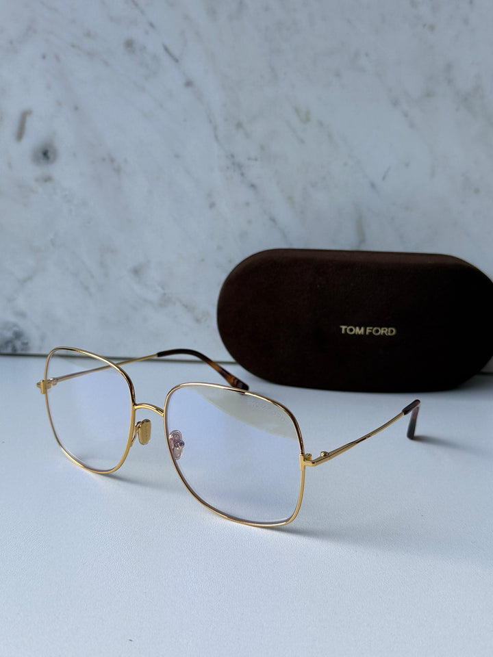 Tom Ford FT6048-B Gold Oversized Bluelight Frames