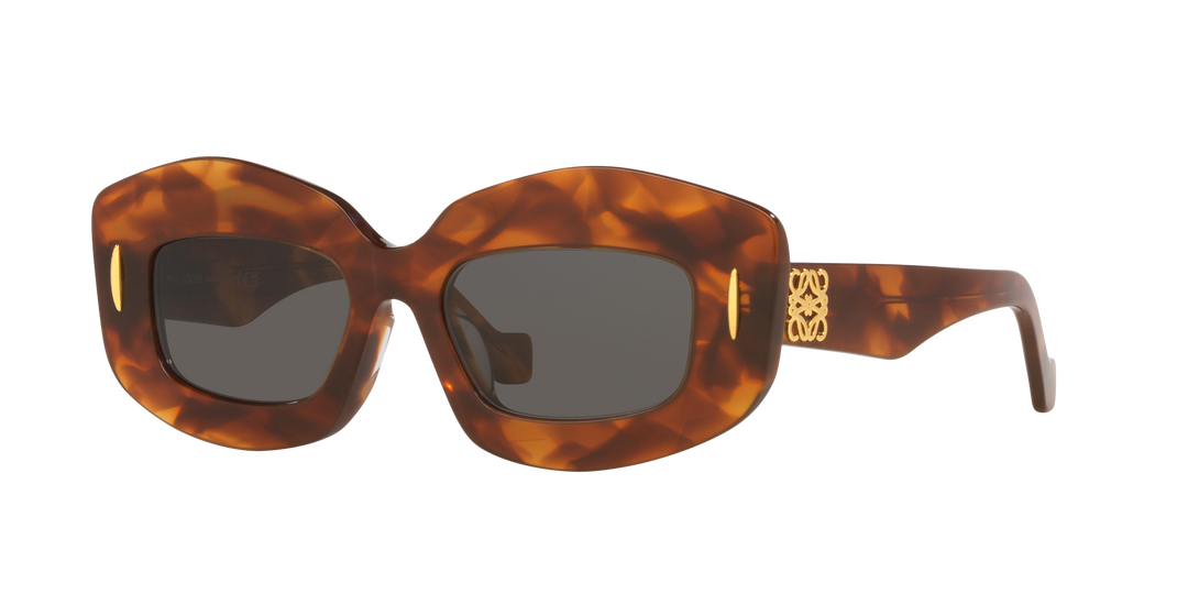 Loewe Havana brown anagram sunglasses with dark square lenses