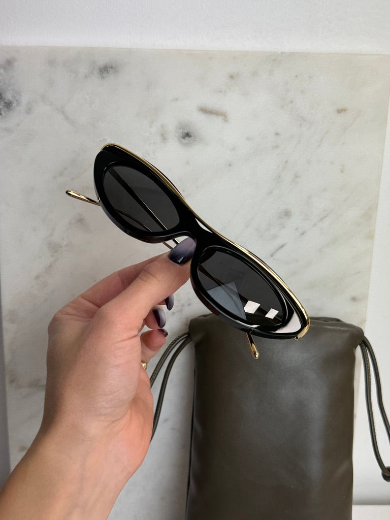 Loewe LW40166I Signature Cat Eye Sunglasses in Black