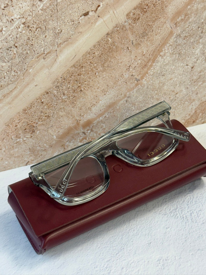 Gucci GG2071OL Rectangular Frames in Transparent Grey - Product Image 4 - Designer Daydream
