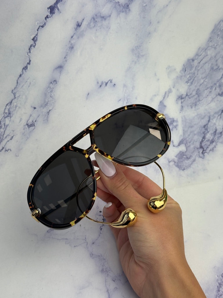 Bottega Veneta BV1273S Drop Earring Aviator Sunglasses