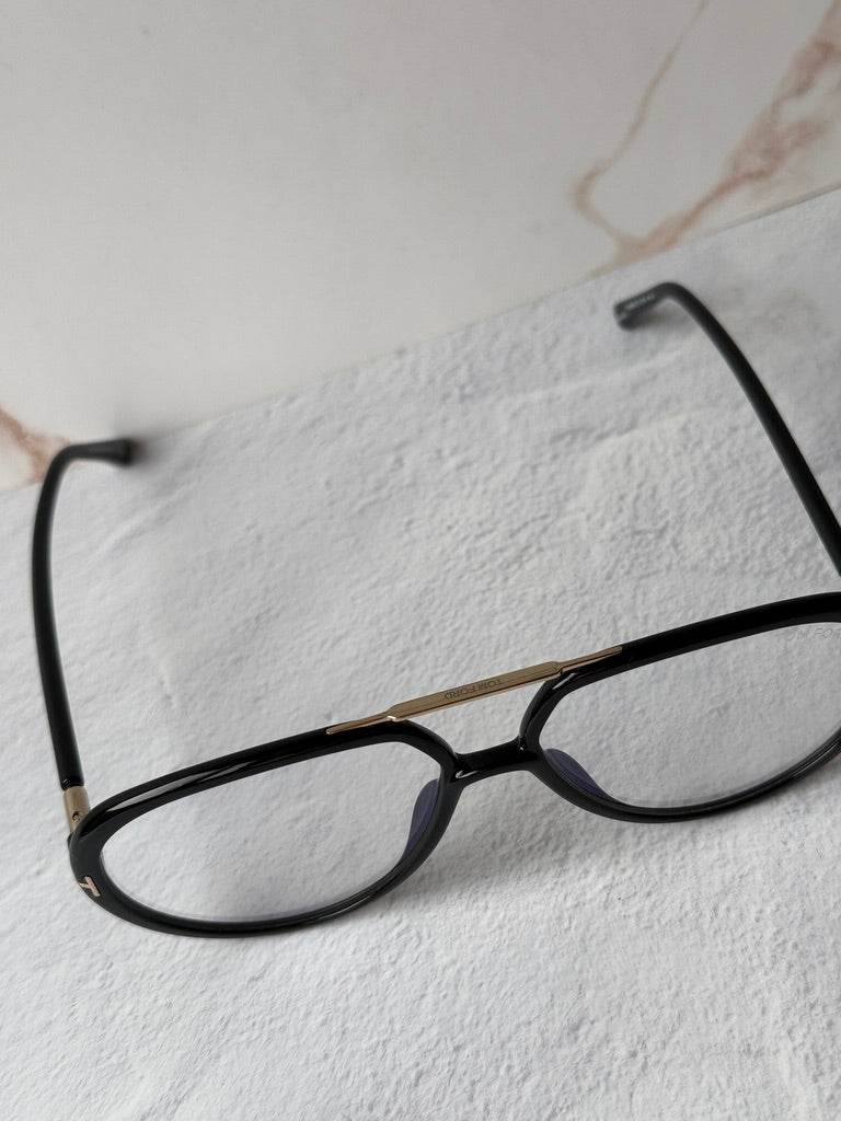 Tom Ford FT5838-B Black Aviator Bluelight Frames