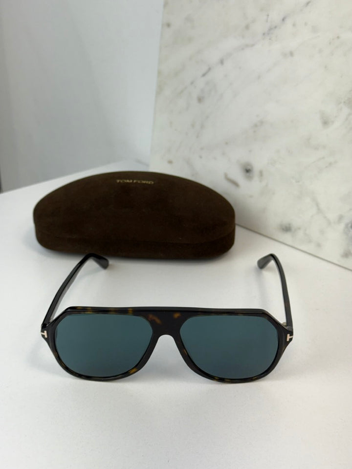 Tom Ford Hayes FT0934 Dark Havana Aviator Sunglasses